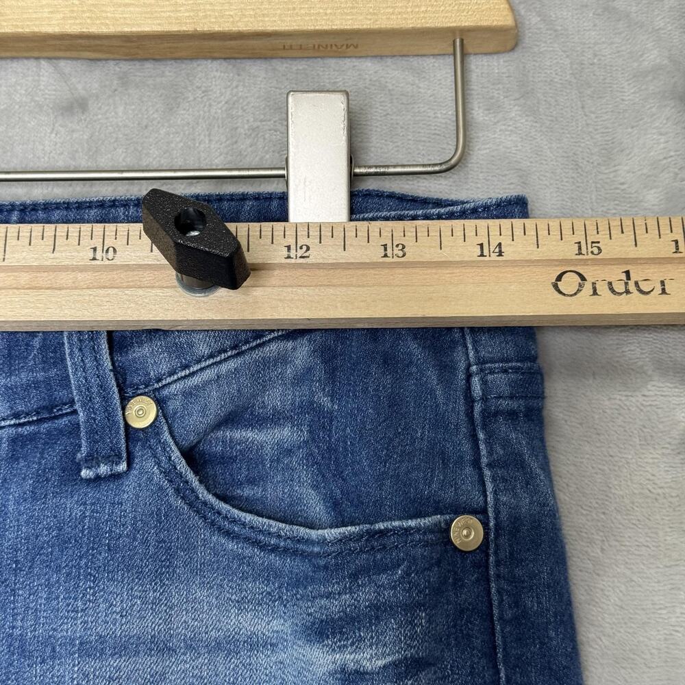 Nine West Jeans Womens 6 Blue Gramercy Skinny Ankle Stretch Denim Distressed - Picture 10 of 13